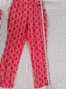 Stylish Pink Ethnic co cord set