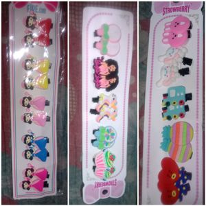 Strawberry 10 Pc Girlish Hair Tiktak Clips