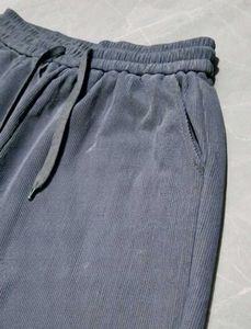 Corduroy-Texture Relaxed Fit Trousers