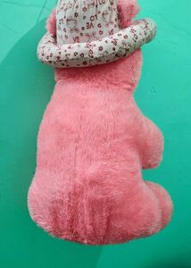 Cute Pink Teddy Bear with Heart