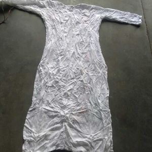 Embroidered White Kurta Set