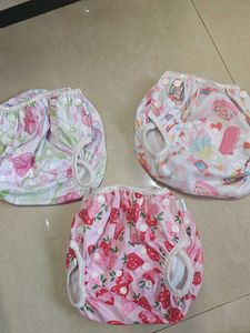 Cute Reusable Baby Swim Diapers (Set of 3)