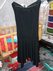 Chic Black Strapless Dress