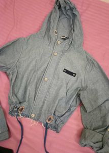 Denim Hooded Jacket