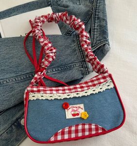 Savana Cute Gingham Cherry Shoulder Bag