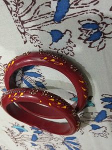 Red &amp; Gold Bangle Set