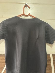 Ribbed Black Crop Top