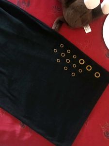 Black Laceup Detail Ponte Dress