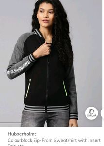 Hubberlhom Color lock Zip Front Sweatshirt