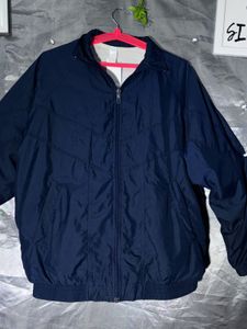 Men's Navy Blue Zip-Up Jacket