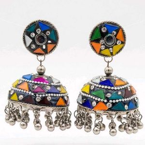 Boho Multicolor Jhumka Earrings