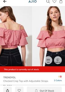 CHECKED CROP TOP WITH ADJUSTABLE STRAP PINTEREST