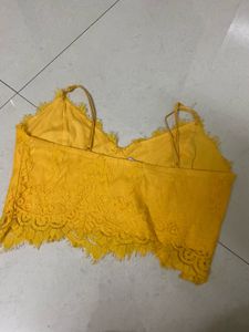 Yellow Lace Bralette Top