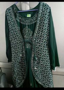 Elegant Green Embellished Kurta Set