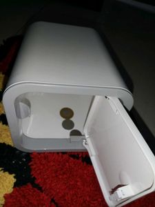 Modern White Trash Can with Lid