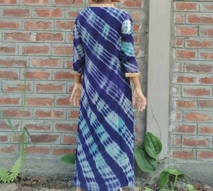 Royal Blue turquoise tie-dye kaftan