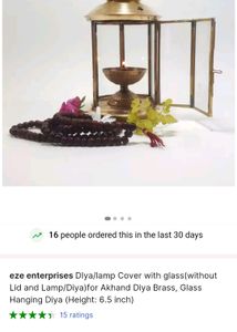 Akhand Diya Brass, Glass Hanging Diy