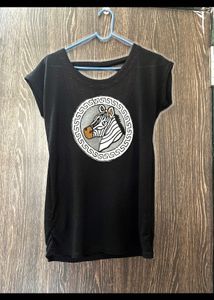 Black Zebra Graphic T-Shirt