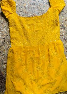 Tiered Yellow Kurti
