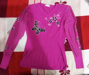 V-Neck Butterfly Print Top💖