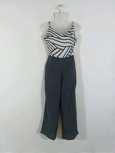 White & Black Casual Jumpsuit (Women)