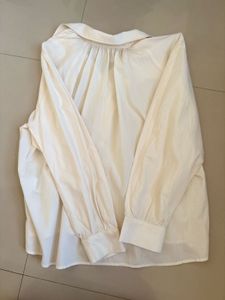 Cream Collared Long Sleeve Top