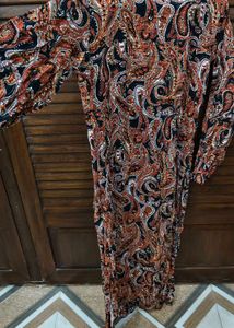 Flowy Floral Print Midi Dress