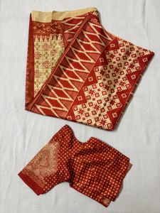Intricate Traditional Patterns Saree with Blouse