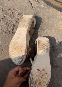 9SPACE Bronze Slip-On Sandals