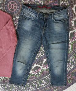 Cozy Pink Sweater &amp; Denim Jeans Set