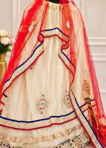 Elegant Lehenga with Red Dupatta choli not availab