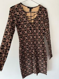 Stylish Printed Long Sleeve Dress