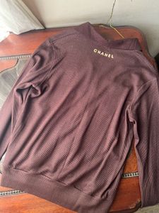vintage Chanel Zip-Up Knit top
