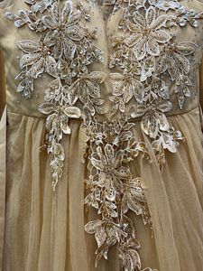Stunning Gold Embellished Evening Gown