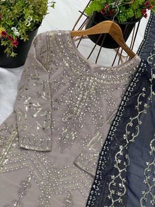 Embroidered Kurta Set with Dupatta