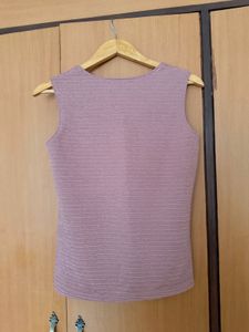 Textured Square Neck Sleeveless Top