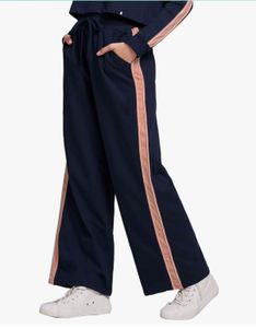 The souled store Navy Tracksuit Set with Stripes