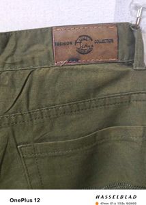 Olive Green Casual Pants