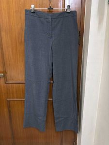 Formal Grey Wide-Leg Trousers