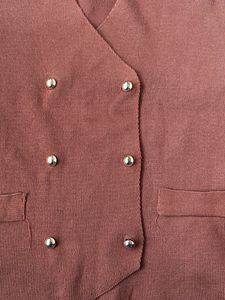 Double-Breasted Knit Vest