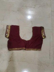 Mysore silk  Saree with Golden Border, stiched
