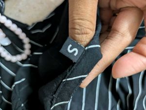Striped Black Kurta