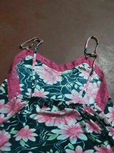 Floral Printed Night Dress