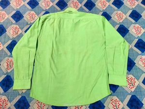 Men's Lime Green Button-Up Shirt