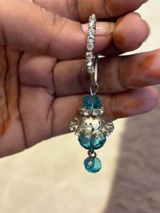 Combo of Elegant Crystal &amp; Blue Bead Earrings