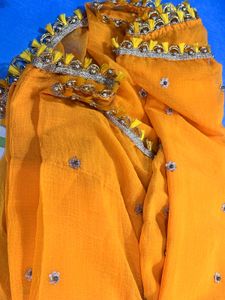 Mustard Yellow Sari (Ready To Wear)