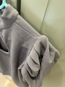 Stylish Grey Puff Sleeve Top