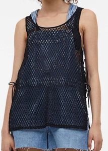 H&amp;M Black Crochet Tank Top