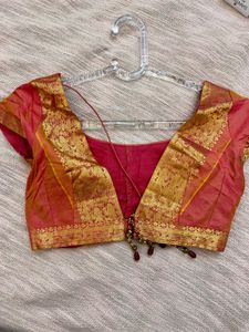 Tarun Tahiliani Designer Pink Blouse (No Tag)