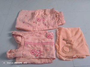 Peach Embroidered Salwar Kameez